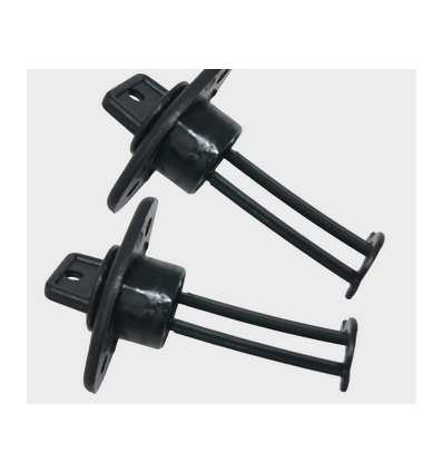 2 Bouchons de nable à visser + embase / perçage 22mm - noir