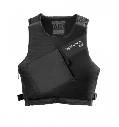 Gilet Wing zip latéral noir Spinlock Protect