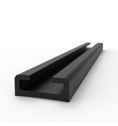 RAIL DE MÂT ALUMINIUM USINÉ LARGEUR ROULEAU 300mm ANODISÉ NOIR