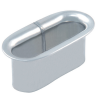 PASSE PONT INOX D13 x 38mm - HAUTEUR 9mm