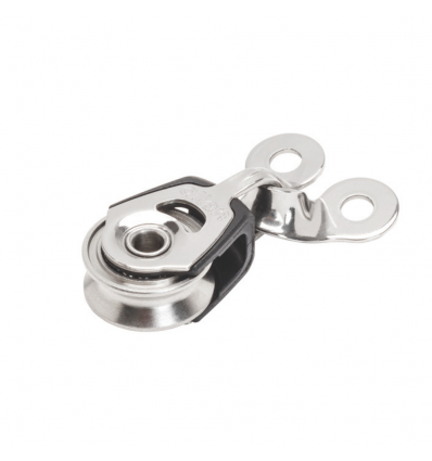 POULIE DYNAMIC HIGH LOAD 20mm SIMPLE AVEC PONTET PLIÉ À PLAT - RÉA INOX