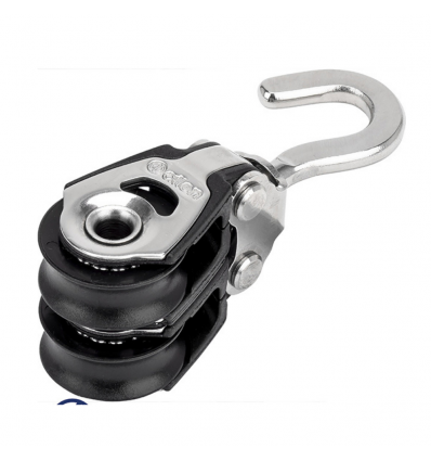 POULIE DYNAMIC 20mm DOUBLE AVEC CROCHET À EMERILLON