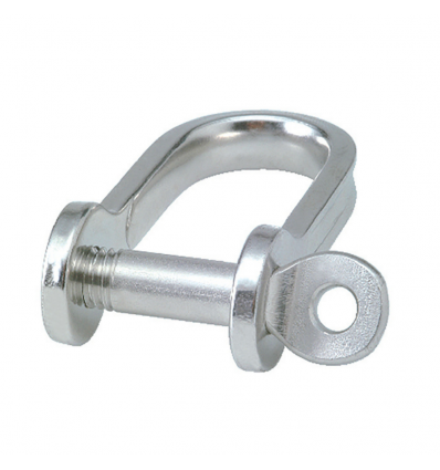 MANILLE PLATE PLIÉE 5mm INOX -L 24