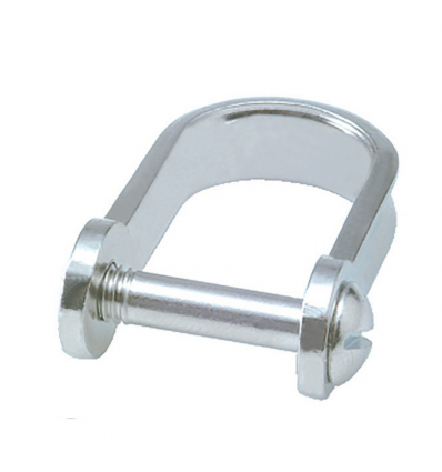 MANILLE EN D PLATE PLIÉE 5mm INOX -L 36mm